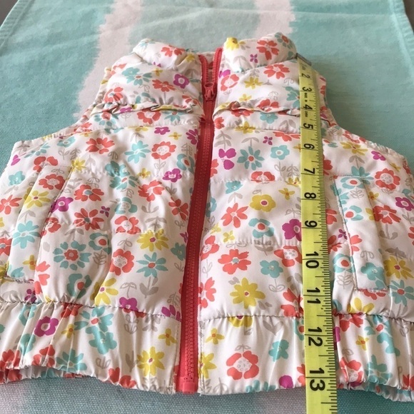 Genuine Kids From OshKosh B’gosh Floral Print Puffer Vest - Picture 8 of 8